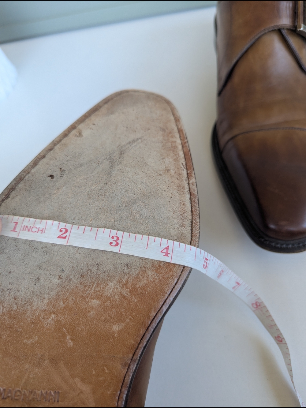 Magnanni Brown Leather Single Monk Strap Oxfords - Picture 12 of 12